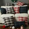 Knitted Throw Pillowcover Multiple Sizes Cushion Cover Christmas Plaid Pillowcase  Sofa/Bed