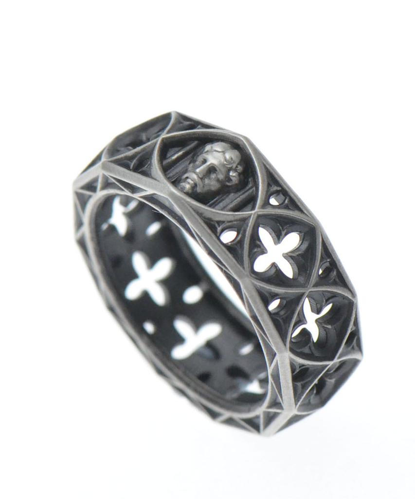 Vivus Jesus Busto Antique Silver Ring