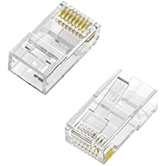 Connecteur RJ45 - AISENS - A139-0657 - Cat.6 - 8 Fils - 100 Pièces