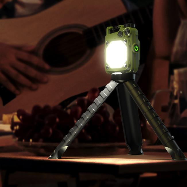 Портативный мини-фонарик USB, небольшой светодиодный фонарик COB, перезаряжаемый брелок с магнитной основой для рыбалки, прогулок, кемпинга