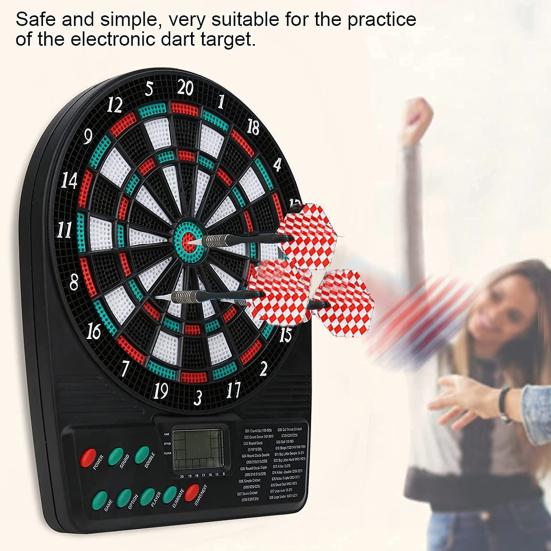 Electronic Dart Board Electric Dartboard with LCD Screen Auto-Scoring Smart Dart Board for Indoor