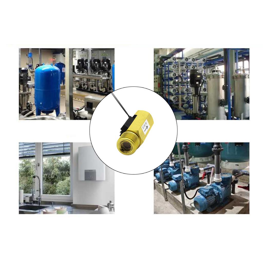 Compact 220V Brass Water Flow Switches Easy Installation Water Flowing Measurement Switches for Various Applications