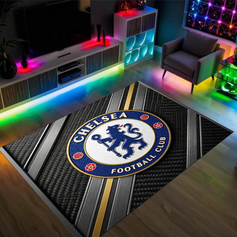 Дизайн Chelsea FC Хрустальный Велюровый Ковер Уютный Не?Нескользящий ковер с принтом для спальни, гостиной, прихожей