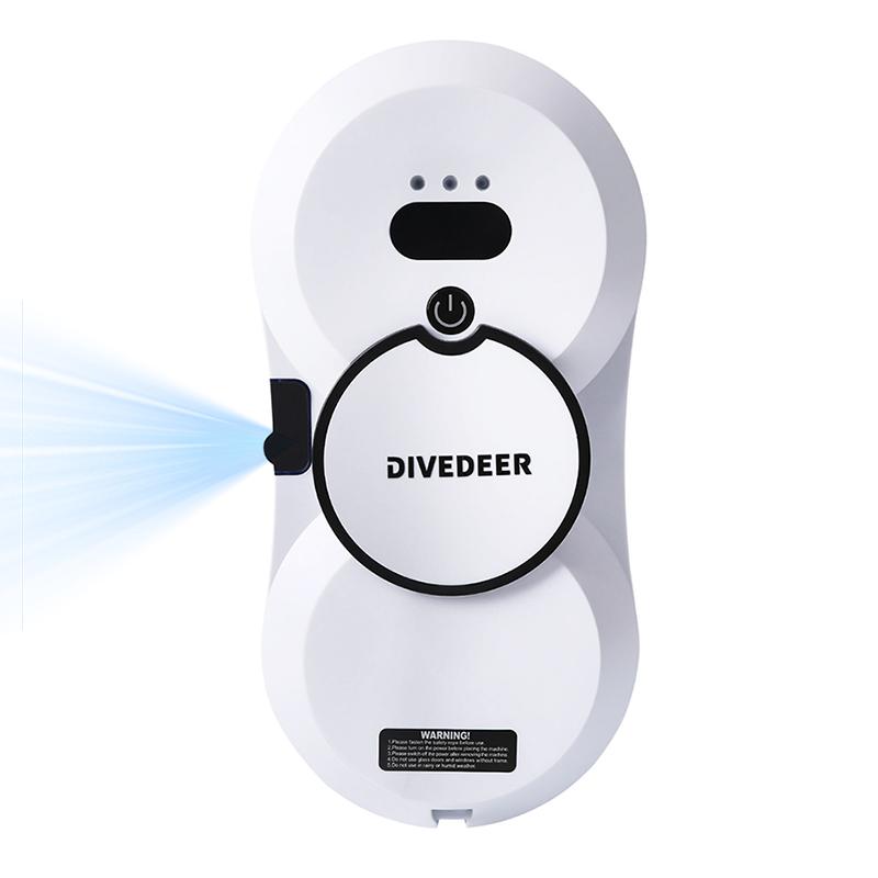 DIVEDEER Умный робот-очиститель для дома с функцией автоматического распыления воды, противоскользящая магнитная машина для чистки стекол