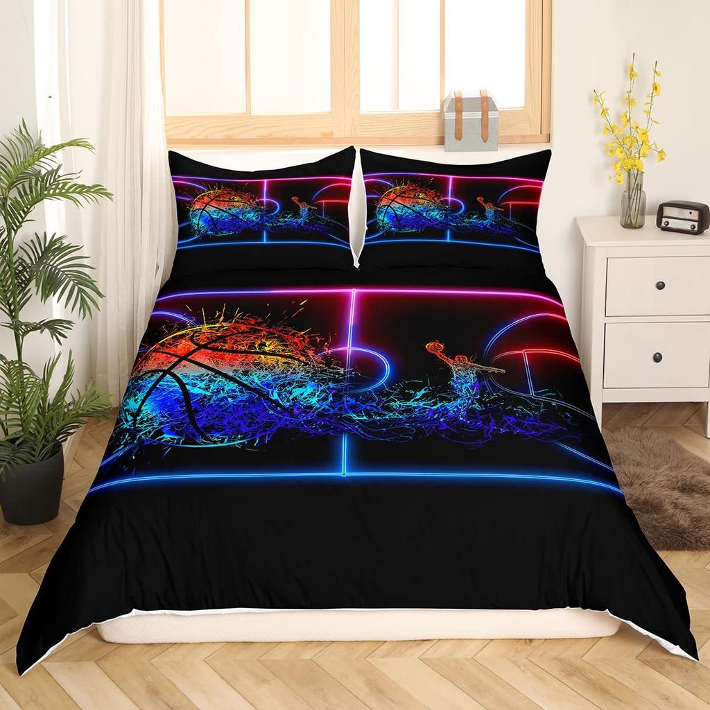 Basketball quilt cover bedding sports theme 3D digital printing three or four-piece set