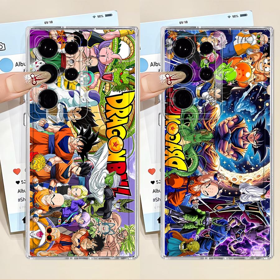 Чехол-бампер с рисунком из аниме Dragon Ball для Samsung Galaxy S22 FE Note 20 Ultra 10 S21 S24 S25 Edge S20 Plus S23 Ultra S26