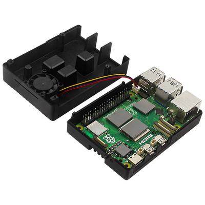 5-1 шт. Металлический корпус для Raspberry Pi 5 Корпус с активным охлаждением со встроенным вентилятором активного охлаждения Металлическая оболочка Охлаждающий корпус Подходит для Pi5