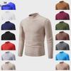 2024 Men's Large Slim Knit Half Turtleneck Sweaters for Autumn & Winter