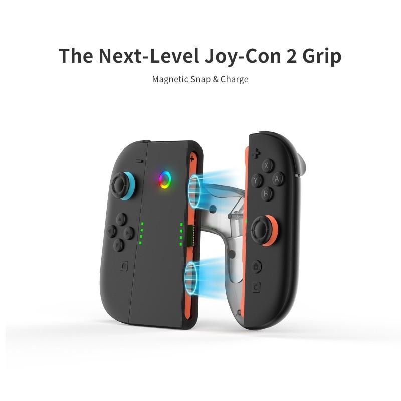 Charging Grip for Switch 2 JoyCon Multi-Function Handle Holder Type-C Charging Dock Grip Adapter for NS Switch2 Accessories