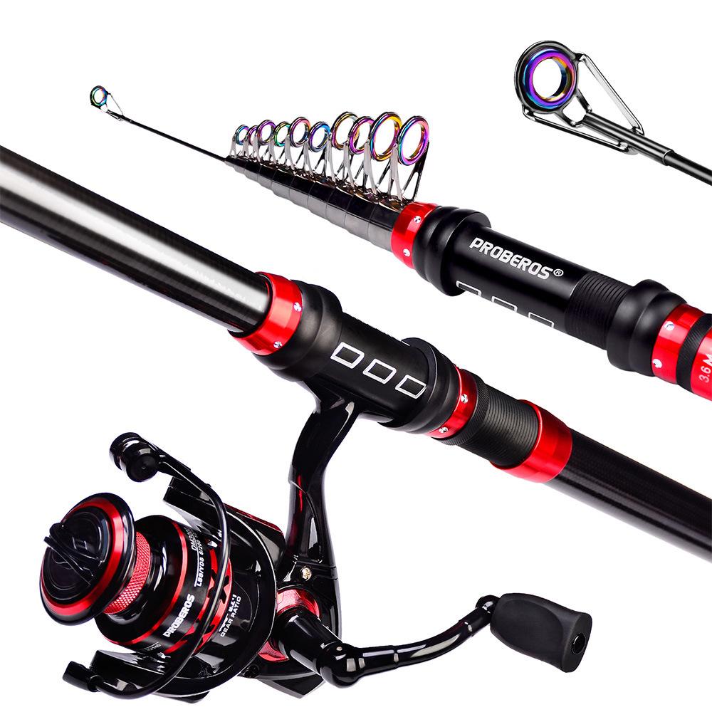 Proberos Удочки для метания Дорожный комплект Морские удочки для дальних дистанций Удочки Пакет рыболовных снастей Комбинированная леска Трансграничное место желаний