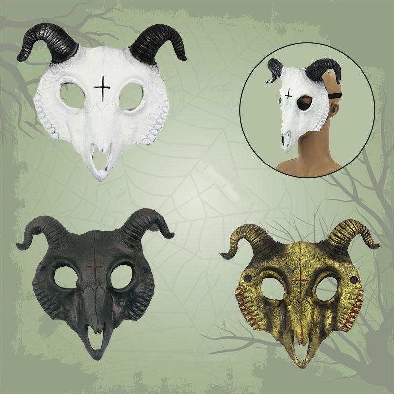 Маска козла для вечеринок на Хэллоуин и карнавал Высококачественная ПУ маска животного