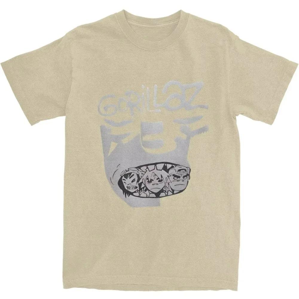 Unisex Gorillaz Band TShirt Fashion Beach Vintage Printed Cotton Loose Plus Size Top Comfortable Fashion Tshirts