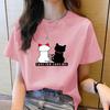 Loose Casual Top Printed Short Sleeved Round Neck Top Short Sleeved Round Neck Loose Fashionable Women's T-shirt Cartoon Print