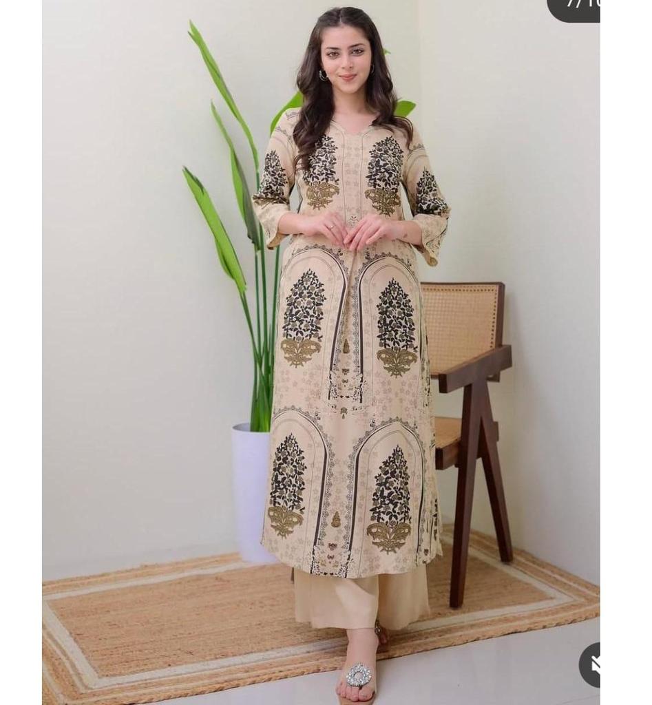 Women Designer Party Wear Cotton Kurta Pant Cord Set Indian Bollywood Top Tunic Kurti Dress