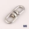 1Pc M4 M5 M6 M8 Rotating Universal Ring 8 Shape Unloading Shackle Wire Rope Lock Chain Connecting Buckle 304 Stainless Steel