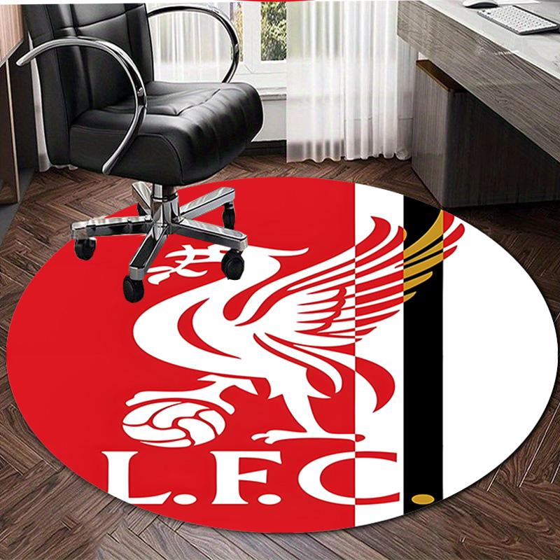1pc L-Liverpool Print Round Carpet Chair Round Carpet Suitable for Bedroom Living Room Home Decorative Carpet