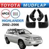 Брызговики для Toyota Highlander 2002-2006