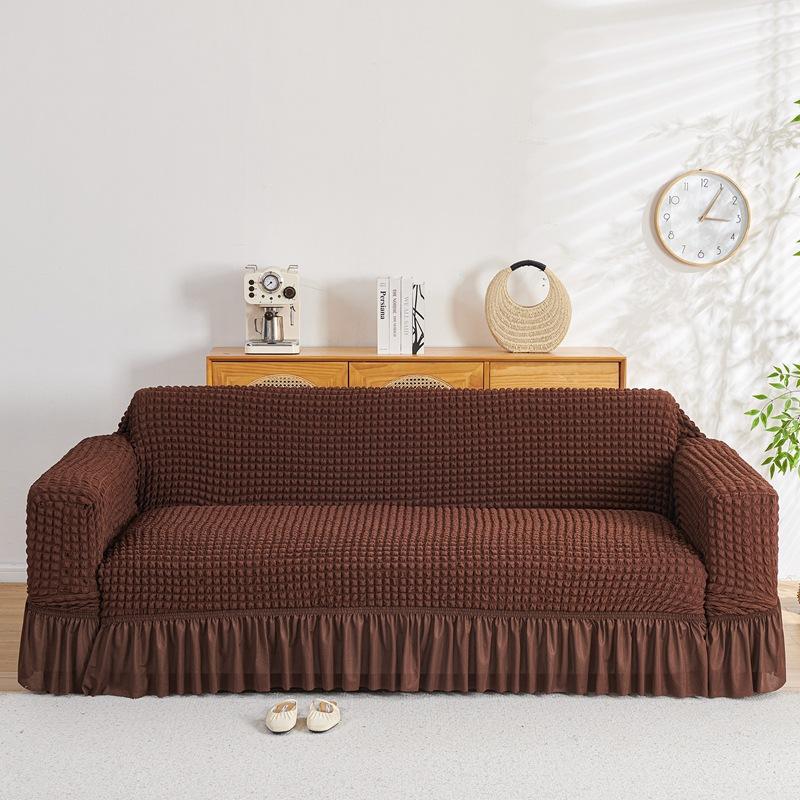 Sofa Cover Seersucker Skirt Model All Inclusive Universal Universal Lazy All Inclusive Full Cover Elastic Cover