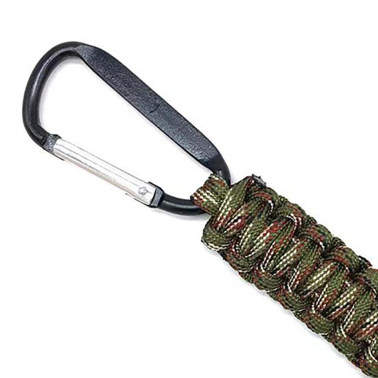 1/4 шт. Карабин-брелок из плетеной веревки для улицы, сверхпрочный металлический, портативный, легкий, для кемпинга, альпинизма, с защелкой, клипсой, подвесной пряжкой и 7-жильным шнуром