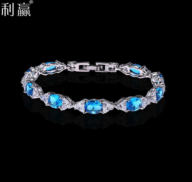 Браслет из циркона высокого класса, ручное ювелирное изделие, изысканная работа с гальваническим покрытием