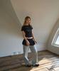 5OML Soml Logo Slim Crop T-Shirt Black
