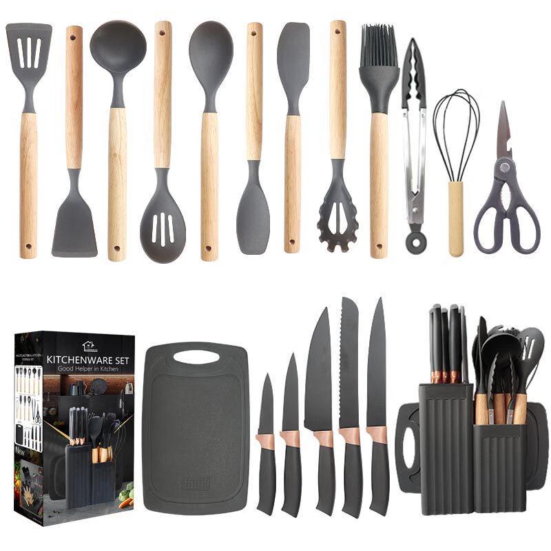 Набор кухонной утвари ZISIZ из 19 предметов, силикон