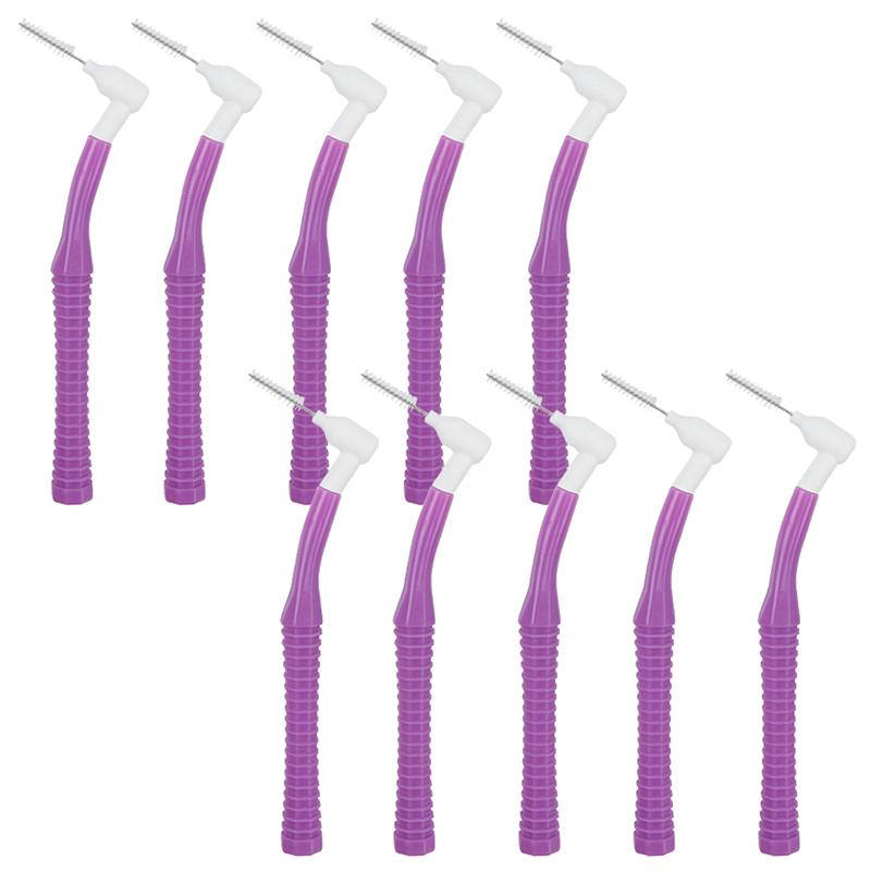 10 шт. L-образная межзубная щетка для ухода за больными, ортодонтическая межзубная щетка, стоматологические ортодонтические брекеты, чистые мягкие микрощетки