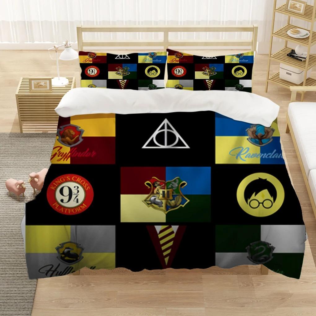 Map Academy Icon Magic Harry Potter Duvet Cover Set Comfortable and Warm Bedding Set for Decorating Your Bedroom and Best Gifts