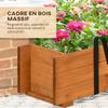 Rectangular Wooden Square Vegetable Garden Planter, 91 X 18 X 16.5 cm, Brown