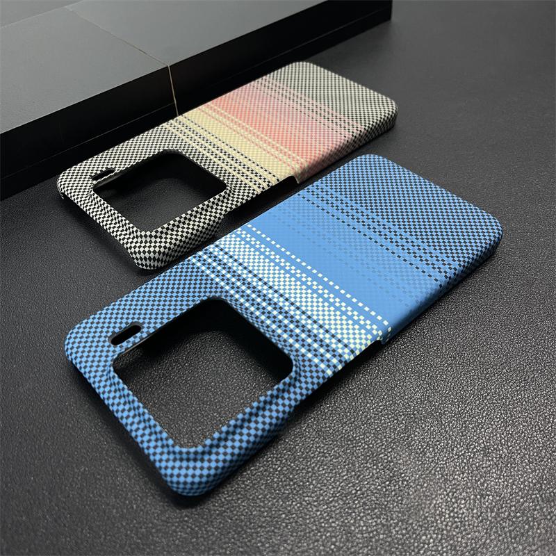 Чехол для телефона с текстурой углеродного волокна для Xiaomi 1 14 13 Redmi K80 K70 K60 Pro Ultra, матовый, двухцветный, ударопрочный, жесткая задняя крышка из поликарбоната