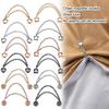 1 Pair Multi-Function Magnetic Clothing Clip with Chain Multi-Purpose Pinless Brooch Metal Buttons Clip Clothes Shawl Scarf Trouser Legs Cuff Magnet