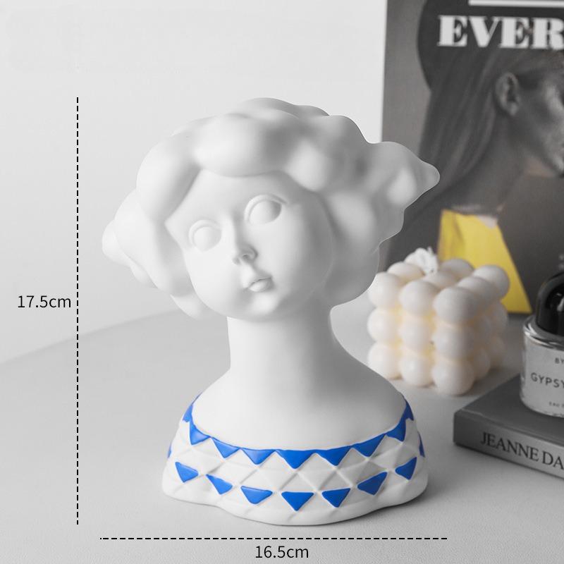 Абстрактная статуэтка девушки Модернистская смоляная скульптура для декора дома и офиса Художественная фигурка Художественный подарок Минималистичный дизайн интерьера