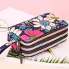 Thickened Three-layer Long Zipper Pocket Purse Women's Handbag Wrist Mobile Phone Bag Cute Washable Cloth Clutch Bag