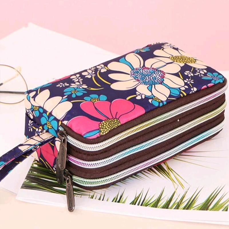 Yogodlns Утолщенный трехслойный длинный карманный кошелек на молнии, женская сумка на запястье, сумка для мобильного телефона, милый моющийся тканевый клатч