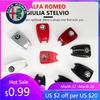 Для Alfa Romeo 2026 Горячая наклейка Чехол для ключа автомобиля Запасной кейс для ключа для Alfa Romeo Stelvio Giulia Tonale Стиль из углеродного волокна