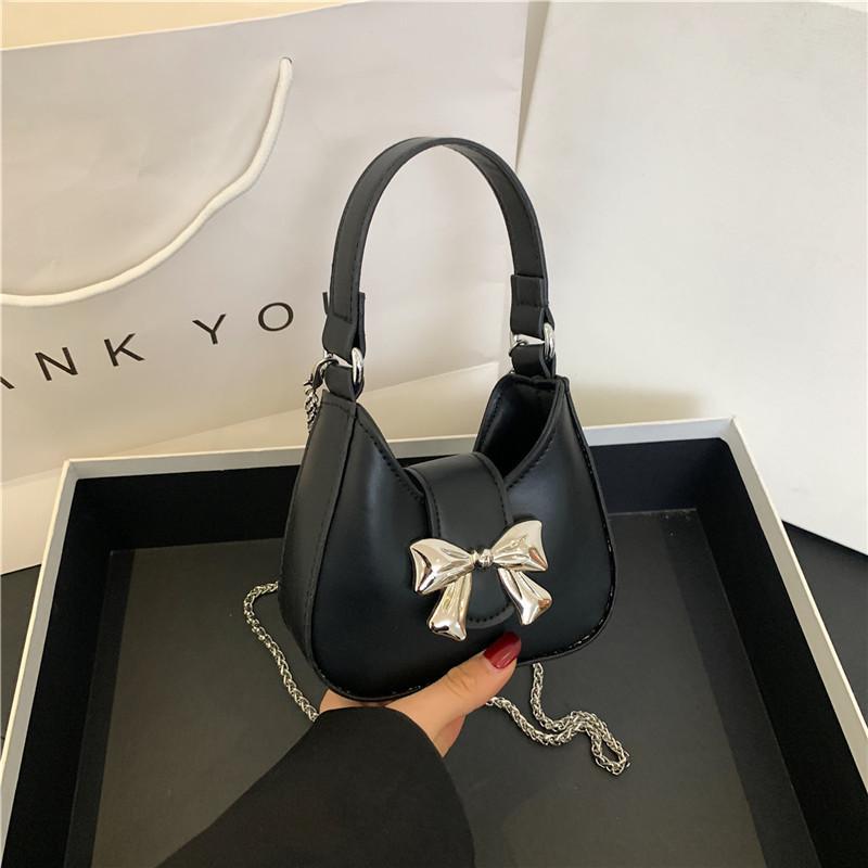 Unique Butterfly Knot Chain Bag 2024 Summer New French Style Shoulder Bag For Women