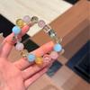 Handmade Natural Crystal Bracelet With Blue Topaz Rose Quartz Clear Beads Modern Minimalist Womens Jewelry 2026