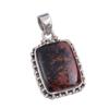 Natural Mahogany Red Obsidian 925 Solid Sterling Silver Gift Pendant 1.25" g6n89
