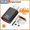 Xiaomi 10A OTG USB 3.0 на Type C Адаптер USB Female на Type c Male Быстрая зарядка adadpter OTG USB C Для Xiaomi Samsung Ноутбука ПК
