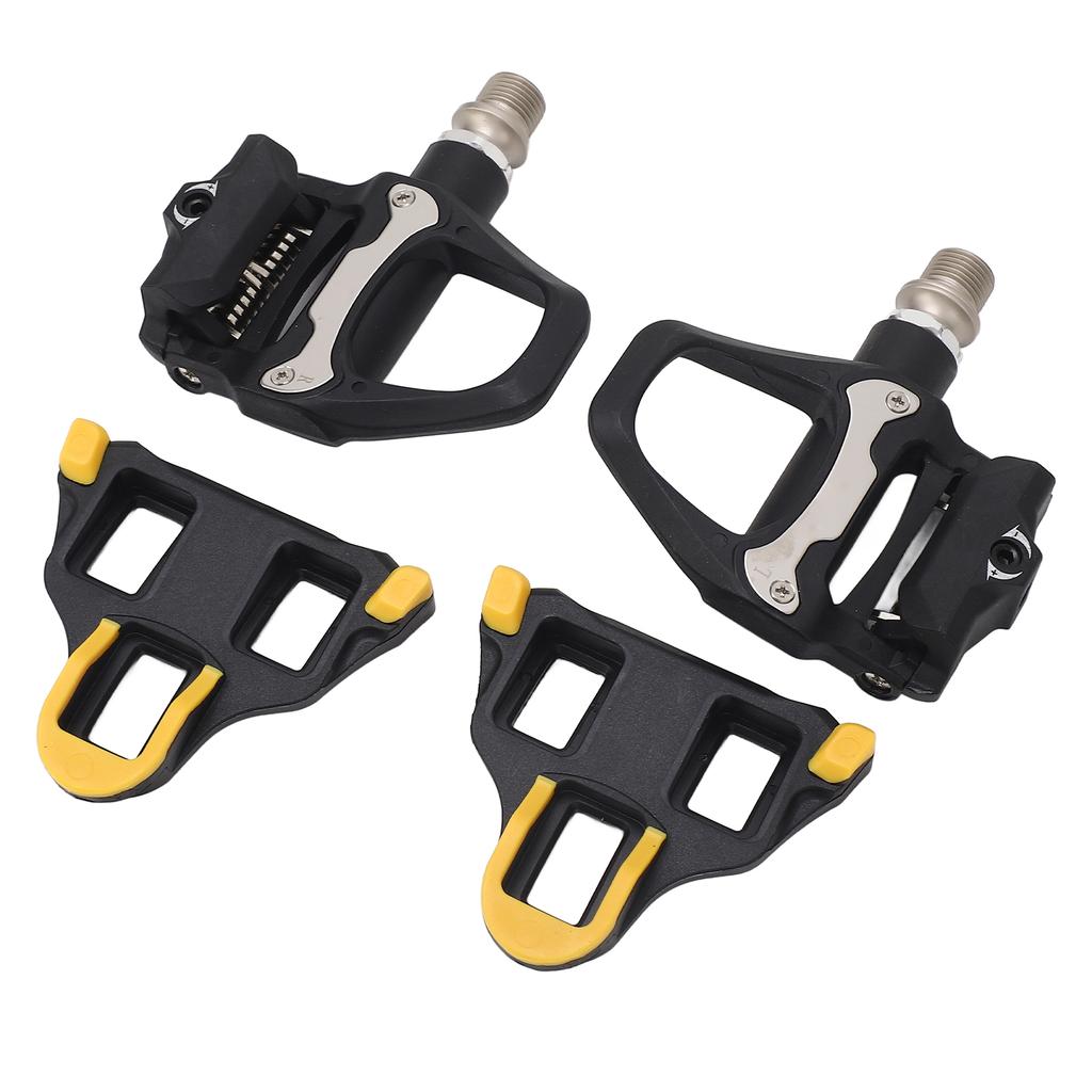 Road Bike Pedals with SPD System Adjustable Tension Chrome Moly Axle Efficient Self Locking Bicycle