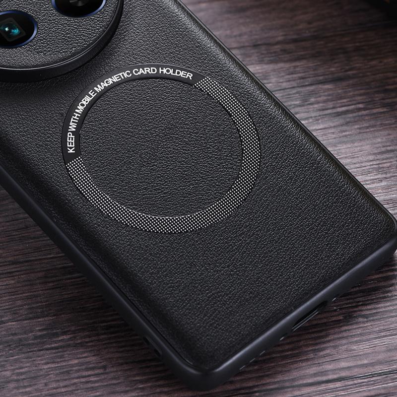 Чехол Magsafe из искусственной кожи для Realme 12 Pro Plus, противоударный чехол с магнитной беспроводной зарядкой для Realme 12Pro Plus Shell