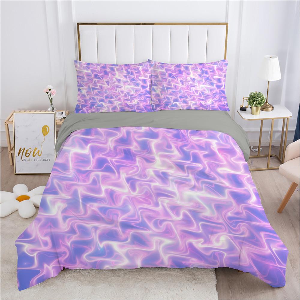Colorful Weave Bedding Set Rainbow Psychedelic King Queen Double Duvet Cover 3D Geometric Comforter Cover Microfiber Quilt Cover