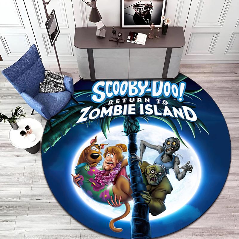 Halloween supernatural comedy adventure movie Scooby-Doo Round Carpet Soft Home Decoration Corridor Table and Chair Anti slip Outdoor Floor Mat rug 19