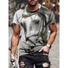 Black White Horse Graphic 3d Full Print T-shirt For Men Fashion Short Sleeve Crew Neck Tshirt Casual Summer Oversized Top