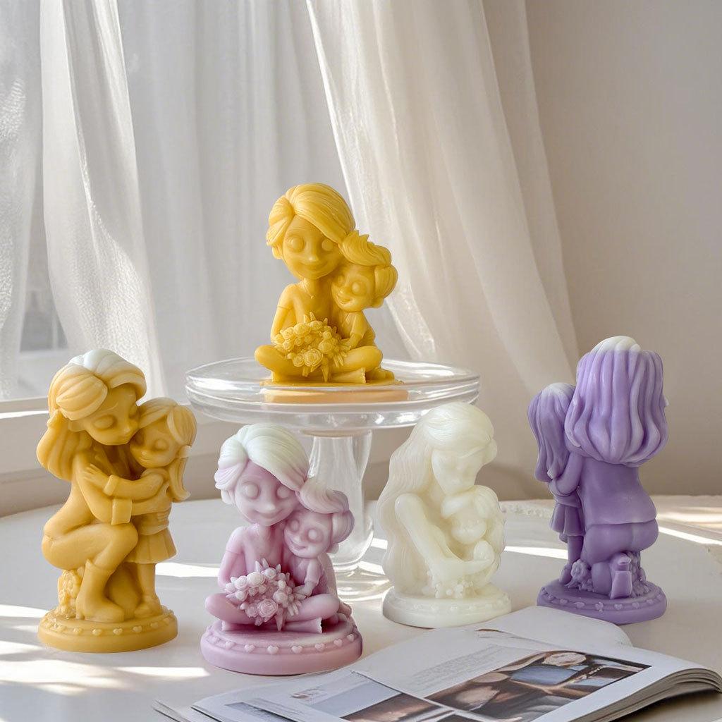 Mother's Day Aroma Candle Silicone Mold DIY Drip Plaster Diffuser Stone Ornament Silicone Mold Handmade Gifts for Mother's Day