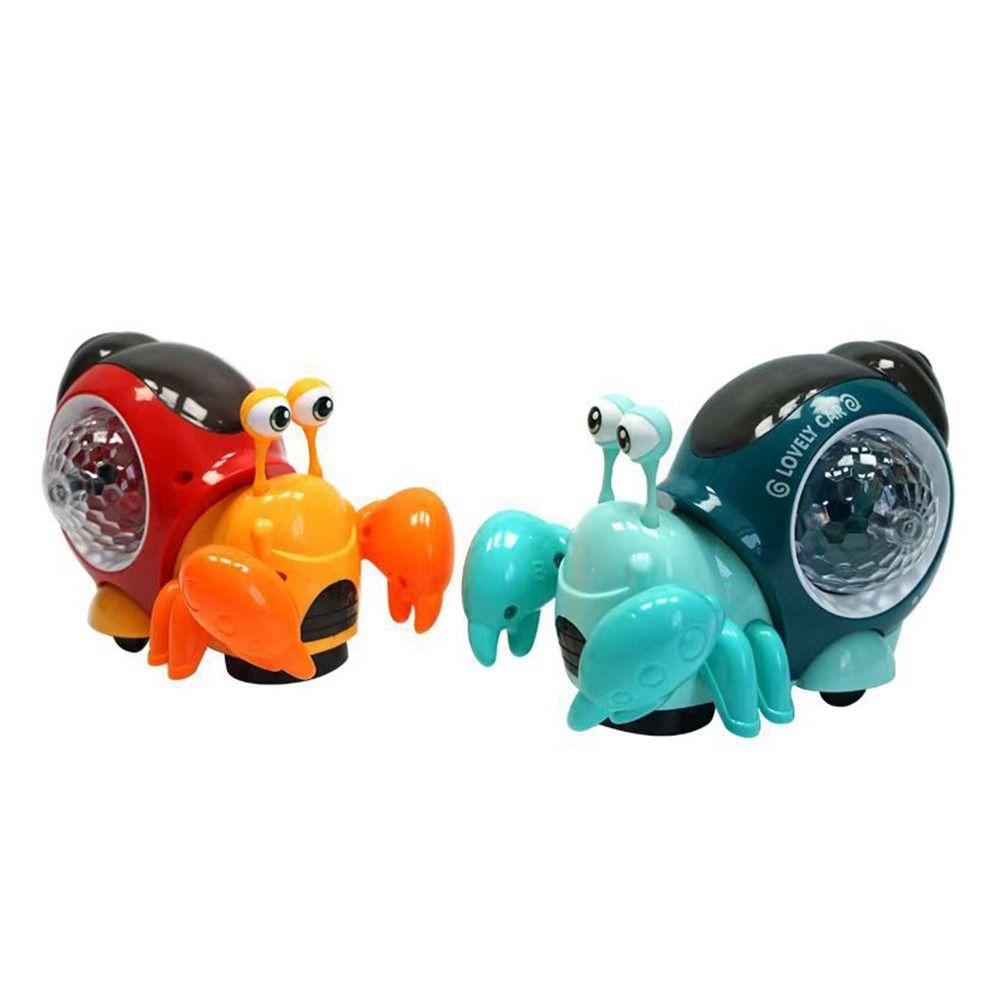 Musical Musical Light Toy Snail Baby Dancing Toy Cartoon Crawling Crab Toy