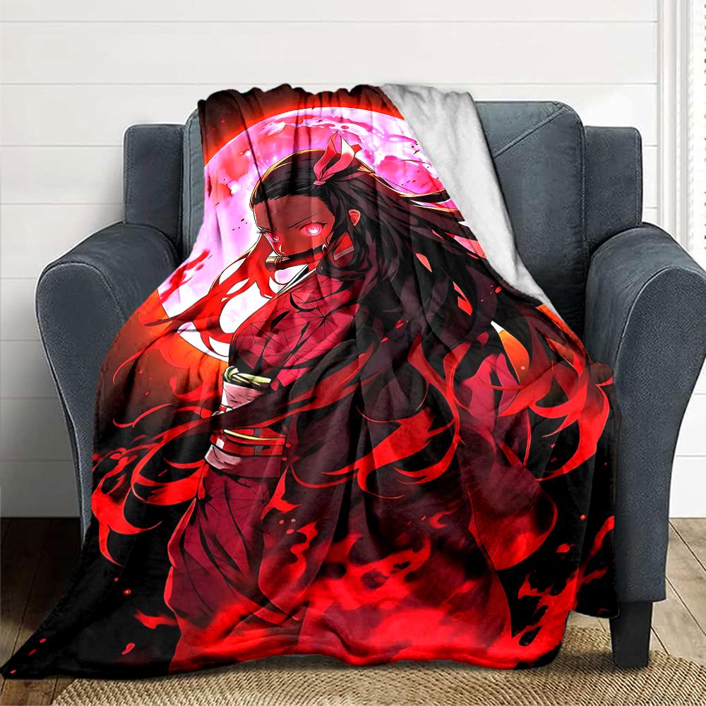 1Pc Moon Warrior Blanket For Couch Bed Plush Cozy Fuzzy Blanket Super Soft Warm Blankets For Fall And Winter 0918304
