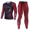 Мужской быстросохнущий спортивный комплект из двух предметов: Рубашка с длинным рукавом и брюки для баскетбола и велоспорта