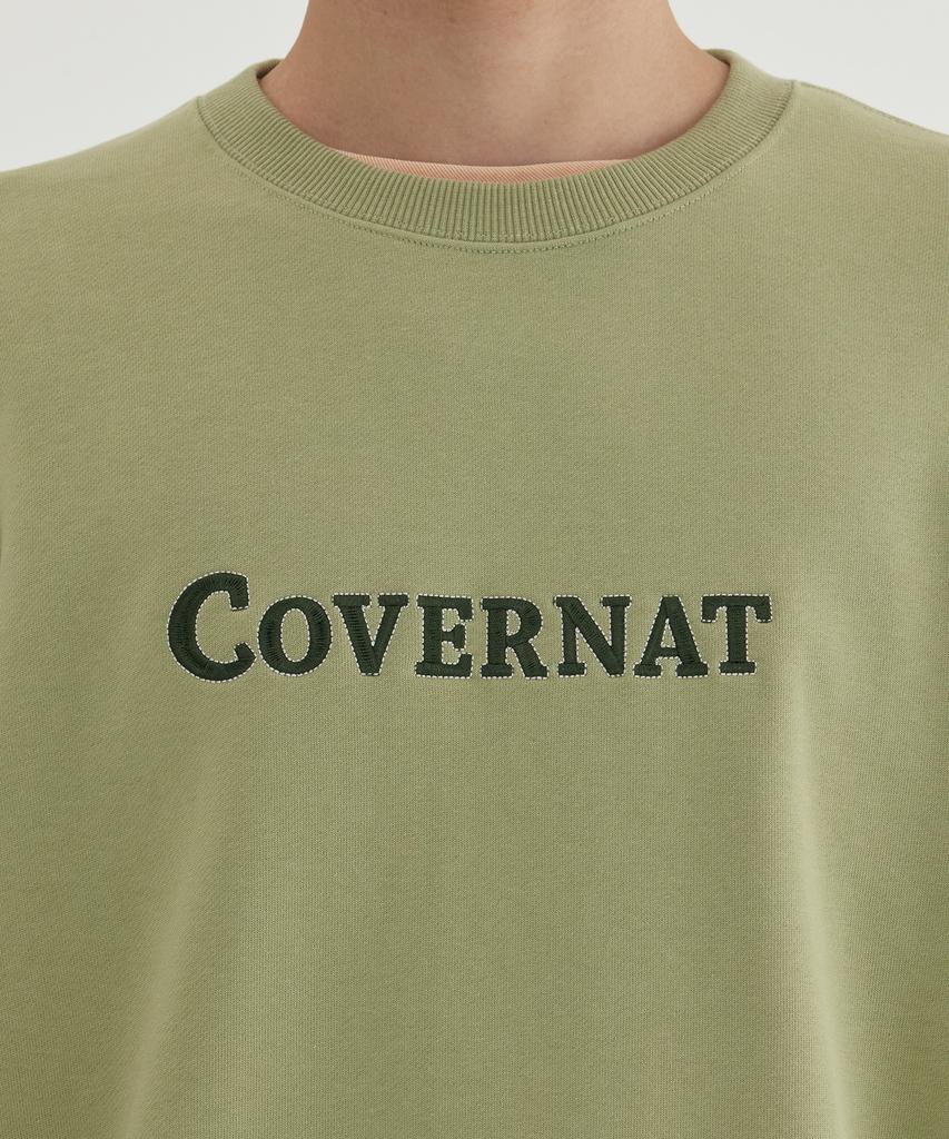 COVERNAT Center Logo Sweatshirt Melange Gray