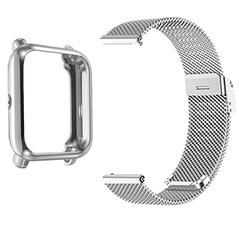 Защитный чехол для браслета для Amazfit Bip 3 5/Bip Pro 3/GTS 3 4, чехлы с ремешком для сенсорного экрана для Amazfit GTS 2/2 Mini, ремешок из нержавеющей стали